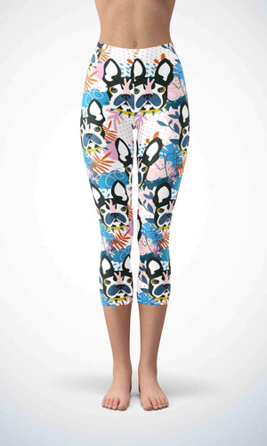 Lovely bulldog capri for workout yoga gym jogging - alien wing active