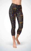Load image into Gallery viewer, Golden chain skin capri for workout yoga gym jogging - alien wing active