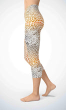 Load image into Gallery viewer, Gold lion skin capri for workout yoga gym jogging - alien wing active