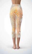 Load image into Gallery viewer, Gold lion skin capri for workout yoga gym jogging - alien wing active