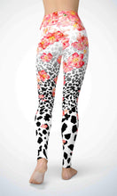 Load image into Gallery viewer, Pink flower legging for workout yoga gym running - alien wing active