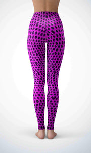 Pink snake skin legging for workout yoga gym running - alien wing active