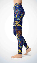 Load image into Gallery viewer, Dragon and bird legging for workout yoga gym running - alien wing active