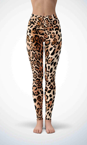 Brown lion skin legging for workout yoga gym running - alien wing active