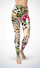 Load image into Gallery viewer, Tiger in flower legging for workout yoga gym running - alien wing active