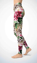 Load image into Gallery viewer, Tiger in flower legging for workout yoga gym running - alien wing active