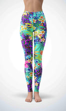 Load image into Gallery viewer, Flower jungle legging for workout yoga gym running - alien wing active