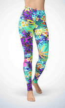 Load image into Gallery viewer, Flower jungle legging for workout yoga gym running - alien wing active
