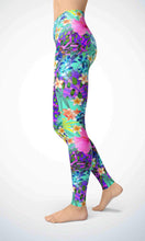 Load image into Gallery viewer, Flower jungle legging for workout yoga gym running - alien wing active