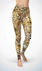 Leopard pattern  legging for workout yoga gym running - alien wing active