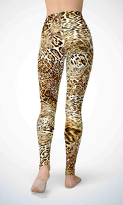 Leopard pattern  legging for workout yoga gym running - alien wing active