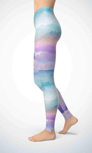 Mountain and view  legging for workout yoga gym running - alien wing active