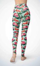 Load image into Gallery viewer, Flamingo in lake legging for workout yoga gym running - alien wing active