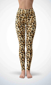 Brown tiger print legging for workout yoga gym running - alien wing active