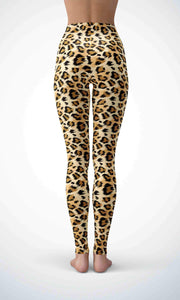 Brown tiger print legging for workout yoga gym running - alien wing active