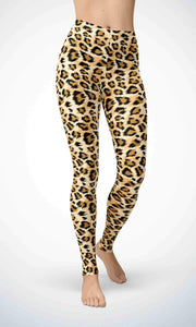 Brown tiger print legging for workout yoga gym running - alien wing active