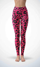 Load image into Gallery viewer, Pink animal skin legging for workout yoga gym running - alien wing active