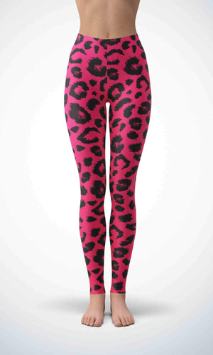Pink animal skin legging for workout yoga gym running - alien wing active