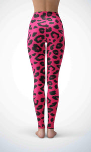 Pink animal skin legging for workout yoga gym running - alien wing active