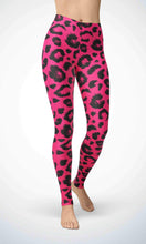 Load image into Gallery viewer, Pink animal skin legging for workout yoga gym running - alien wing active