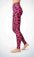 Load image into Gallery viewer, Pink animal skin legging for workout yoga gym running - alien wing active