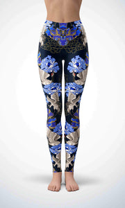 Phoenix and crane legging for workout yoga gym running - alien wing active