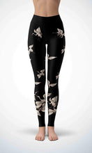 Load image into Gallery viewer, White crane legging for workout yoga gym running - alien wing active