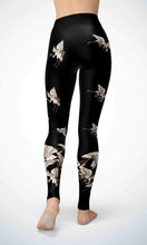 Load image into Gallery viewer, White crane legging for workout yoga gym running - alien wing active