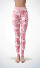 Load image into Gallery viewer, Pink flamingo legging for workout yoga gym running - alien wing active