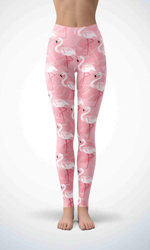 Pink flamingo legging for workout yoga gym running - alien wing active