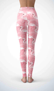 Pink flamingo legging for workout yoga gym running - alien wing active