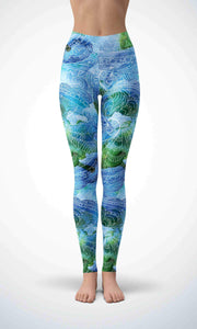 White cloud legging for workout yoga gym running - alien wing active