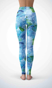 White cloud legging for workout yoga gym running - alien wing active