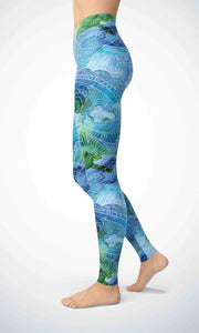 White cloud legging for workout yoga gym running - alien wing active