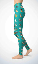 Load image into Gallery viewer, Lovely poppy legging for workout yoga gym running - alien wing active