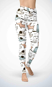 Cute dulldog legging for workout yoga gym running - alien wing active