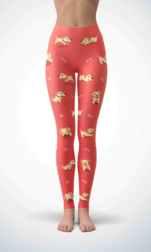 cute puppy legging for workout yoga gym running - alien wing active