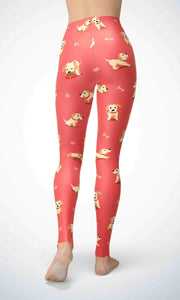 cute puppy legging for workout yoga gym running - alien wing active
