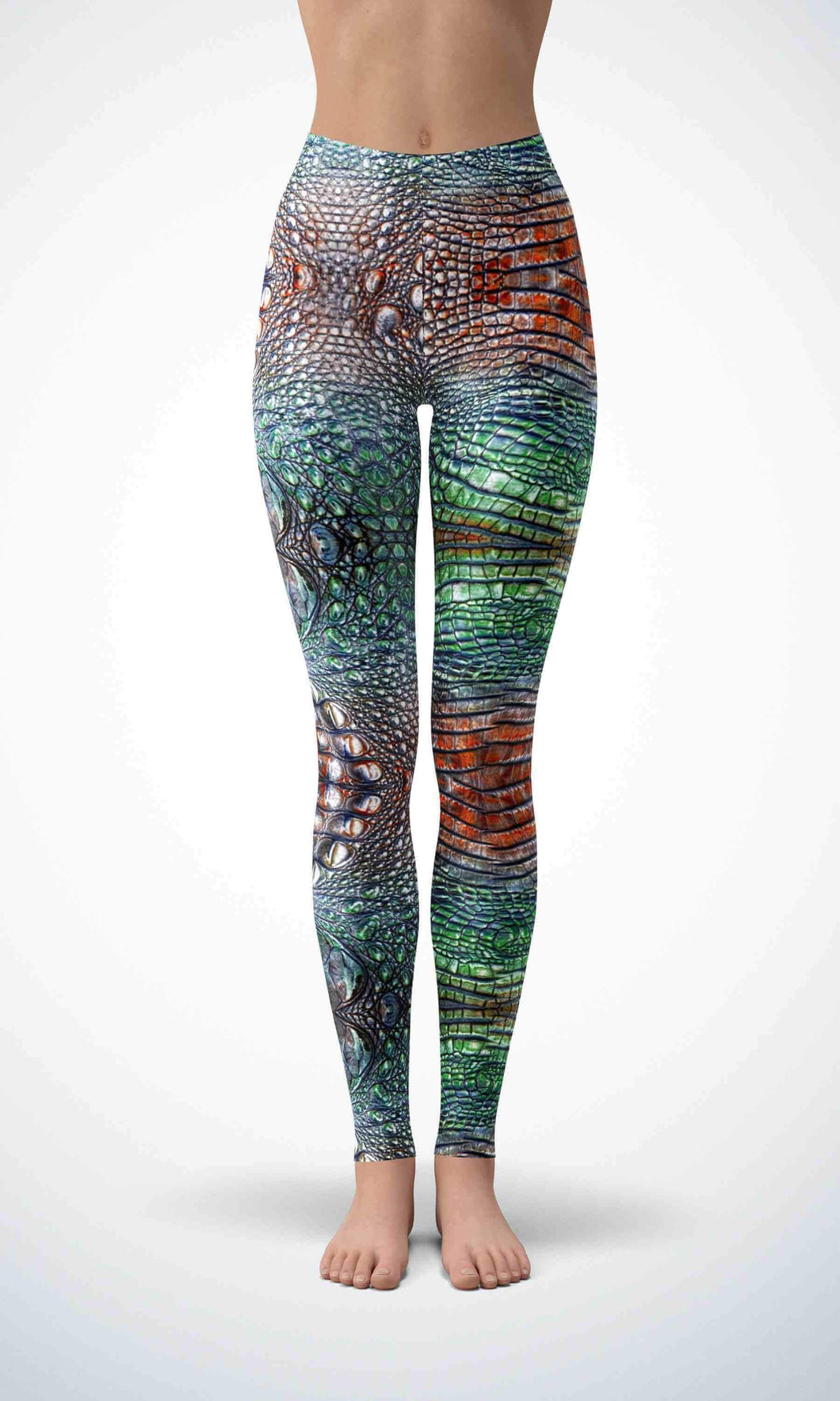 Crocodile skin legging for workout yoga gym running - alien wing active