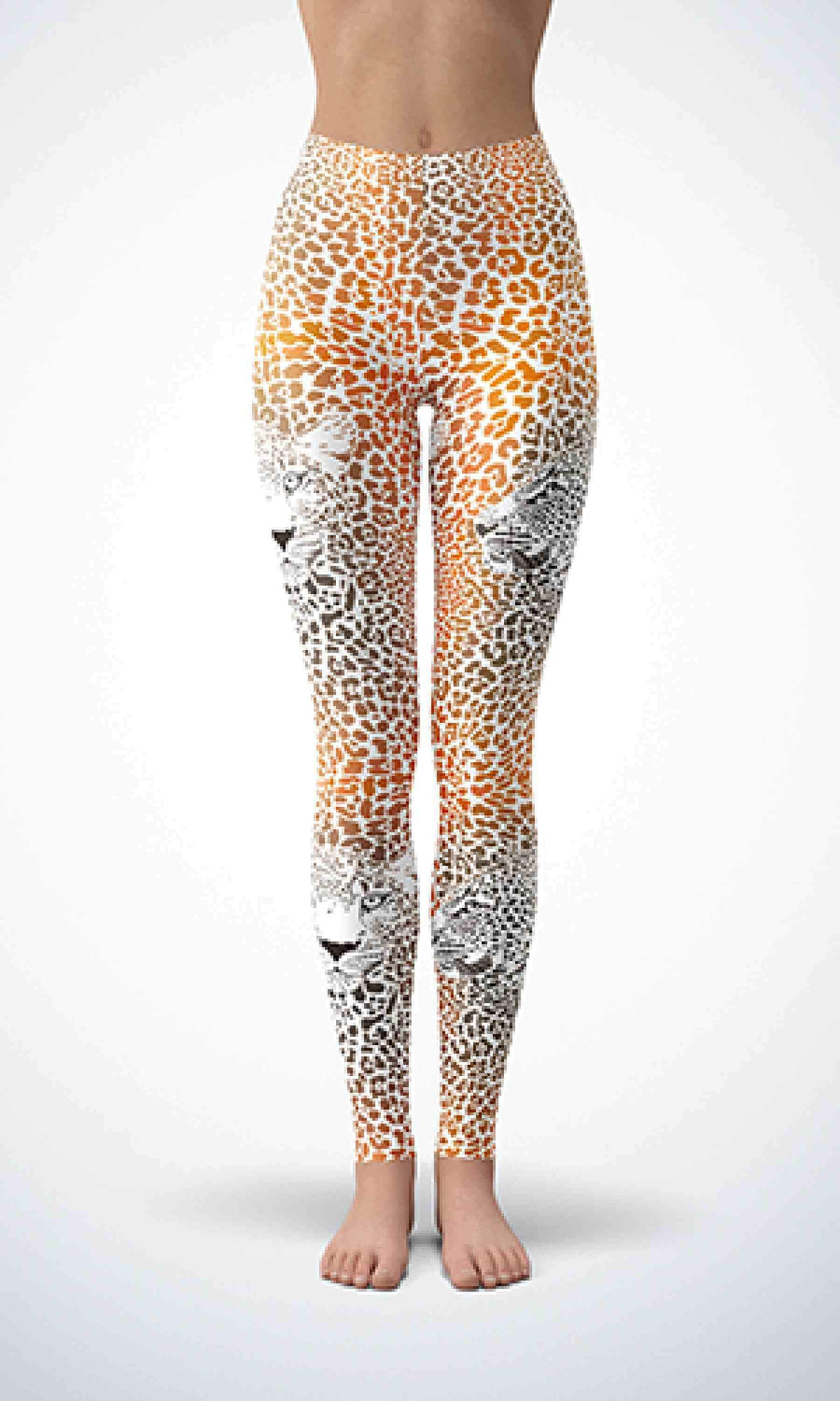 Yellow leopard legging for workout yoga gym running - alien wing active