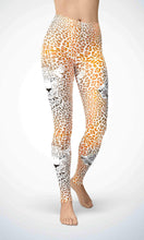 Load image into Gallery viewer, Yellow leopard legging for workout yoga gym running - alien wing active