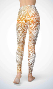 Yellow leopard legging for workout yoga gym running - alien wing active
