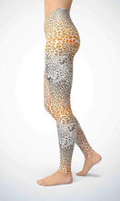 Load image into Gallery viewer, Yellow leopard legging for workout yoga gym running - alien wing active