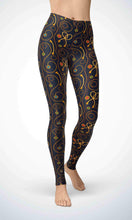 Load image into Gallery viewer, Golden chain legging for workout yoga gym running - alien wing active