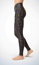 Load image into Gallery viewer, Golden chain legging for workout yoga gym running - alien wing active
