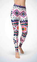 Load image into Gallery viewer, White wallpaper legging for workout yoga gym running - alien wing active