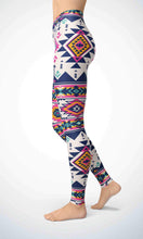 Load image into Gallery viewer, White wallpaper legging for workout yoga gym running - alien wing active