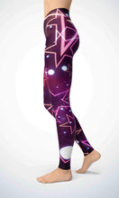 Load image into Gallery viewer, Neon star legging for workout yoga gym running - alien wing active
