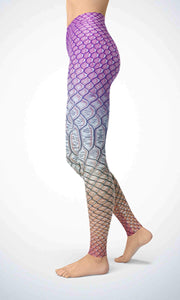 Purple crocodile legging for workout yoga gym running - alien wing active