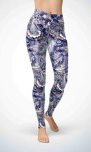 Load image into Gallery viewer, Purple wallpaper legging for workout yoga gym running - alien wing active